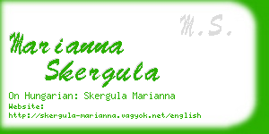 marianna skergula business card